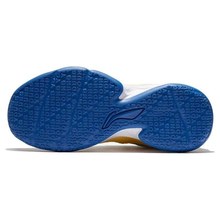 Li Ning Primary 2.5 Anti-Slip Shock Absorbing Durable Low-Top Basketball Shoes Kids Sneakers White Blue YKBS018-3