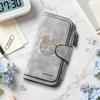Vintage Wolf Pattern Long Wallet Fashion Multi Card Holder Pocket Purse