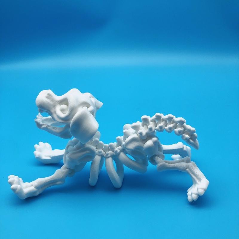 3D-печатные статуэтки таксы-скелета, костяные украшения для такс, статуэтки собак-скелетов и подвижные щенки