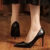Тонкий каблук заостренная головка гладкая поверхность простые высокие каблуки универсальные повседневные темперамент элегантная женщина