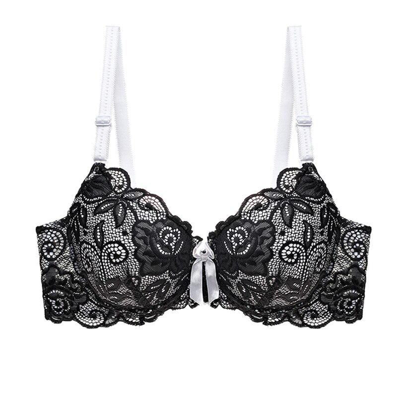 Plus Size Lace Bras for Women Sexy Lingerie Super Push Up Brassiere Girl Deep V Women's Bralette Underwear