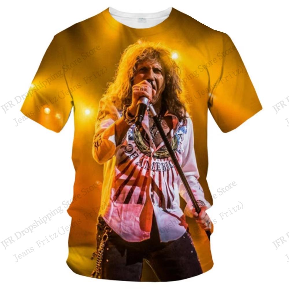 Новая модная футболка с 3D-принтом в стиле Whitesnake для мужчин и женщин, модный уличный стиль, хэви-метал, рок, топы с коротким рукавом