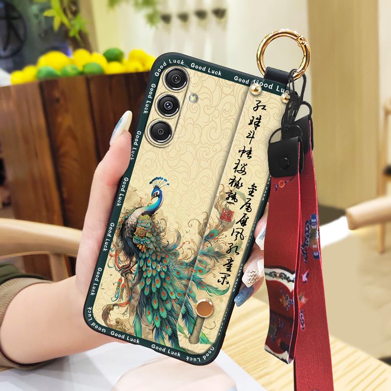 Мягкий чехол Чехол-кольцо для телефона Для Samsung Galaxy M34 5G/F34/SM-M346B Силиконовый Грязеотталкивающий Браслет Подставка Задняя крышка