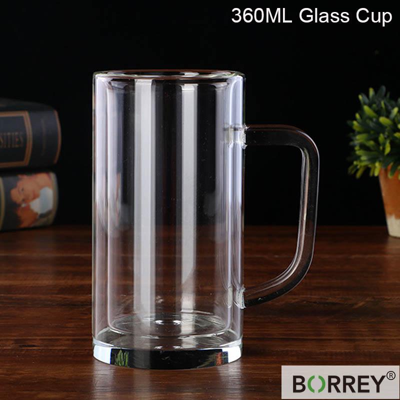BORREYСтеклянная чашка с двойными стенками, термостойкая кружка для здорового напитка, кружка для кофе, молока, фруктового сока, чая, прозрачная офисная посуда для напитков, бутылка