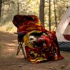 1pc Number 7 Soccer9 Theme Blanket - Digital Print, Polyester, Cozy for All Seasons, Perfect for Outdoor, and Travel