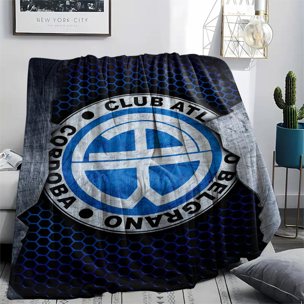 FootBall Club Print Flannel Blanket,High quality Comfortable for All Seasons,Home Decor,Warmth and Comfort,Perfect for Christmas Gifts