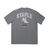 Li Ning X Staple Collaboration Series Simple Comfortable Casual Printed Letter Crew Neck Short Sleeve T-Shirt Men T-Shirts Asphalt-Gray AHSV713-2