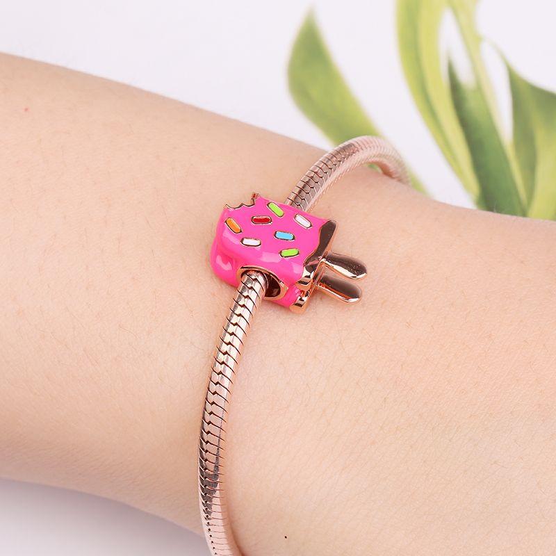 Новые медные подвески-бусины Кекс Кофе Пиво Клубника Авокадо Шоколад Арбуз Подходят для браслета Ожерелья DIY Украшения