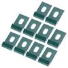 10Pcs Base Clips Hook Fixings Attaches Aluminium Greenhouses Fixture SetGreen