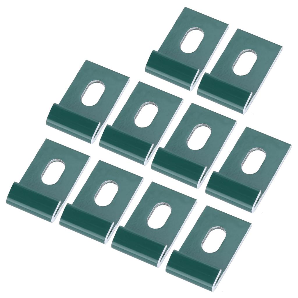 10Pcs Base Clips Hook Fixings Attaches Aluminium Greenhouses Fixture SetGreen