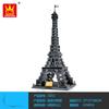 City World Famous Architecture Model Building Blocks Creative Eiffel Tower Taj Maha Villa House Bricks Toy for Children Adult