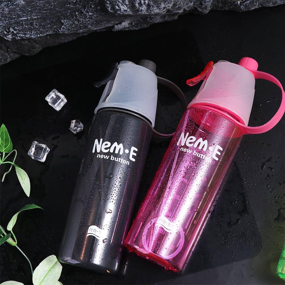 With Straw Water Bottle Drinkware Spray Water Bottle Creative Drink Spray Cup Cycling