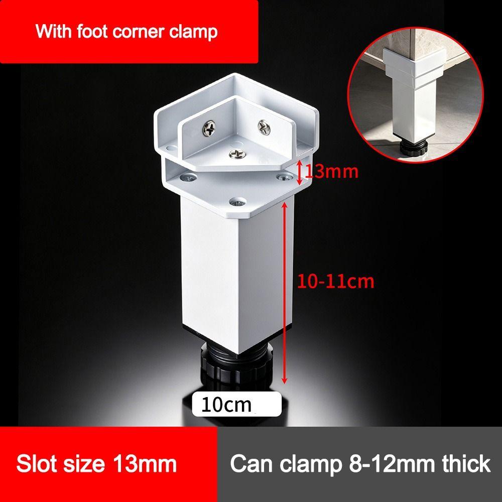 Heavy Duty Adjustable Support Leg Bracket Aluminum Alloy Cabinet Foot Clamp Bottom Support