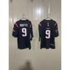 Mens American Football Jersey Loose Fit Short Sleeve Team Uniform Embroidered Patriot Design