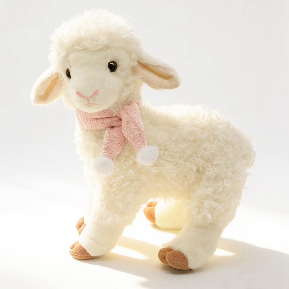 26cm 31cm White Lamb Stuffed Doll Soft Curly Fur Soft Curly Fur Animal Comfort Gift