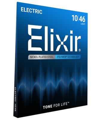 ELIXIR Струны для электрогитары POLYWEB, Легкие, .010-.046, #12050