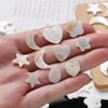 10pcs Natural Pearl Shell Pendant Heart Star Shaped Artificial Pearl Shell Charms for DIY Necklaces Jewelry Making Accessories