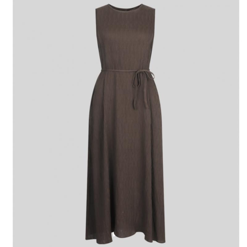Shop Women Loose Fit Strap Sleeveless Long Dress Fwb Wdr A0206