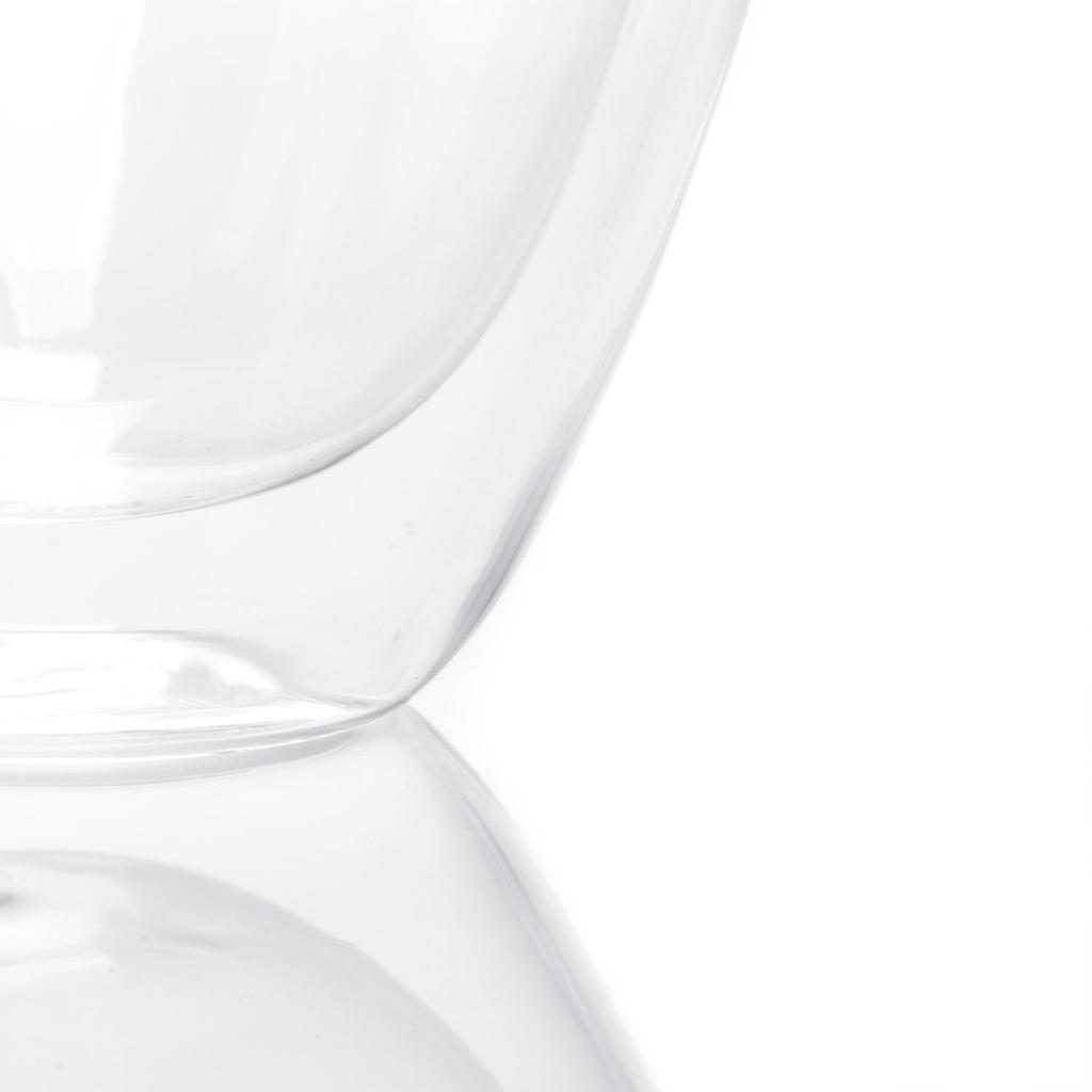 Lise DUKA Glass Thermal Cups Set with Saucers