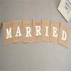 Flax Wedding Po Props Vintage Banner Jute Burlap Bunting Rustic Garland Party Wedding Decoration