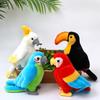 25cm Cute Cartoon Bird Simulation Colorful Parrot Plush Toy Home Decor Stuffed Dolls Soft Animal Dolls Gift For Boys And Girls