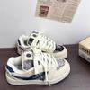 Retro Hong Kong Style Denim Blue Bread Shoes Women's Ins Tide Niche Original Versatile Sports and Leisure Shoes 2025 Spring New Models