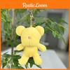 Cute Animal Plush Bear Keychain Toy With Soft Fabric And Colorful Beads For Gifts