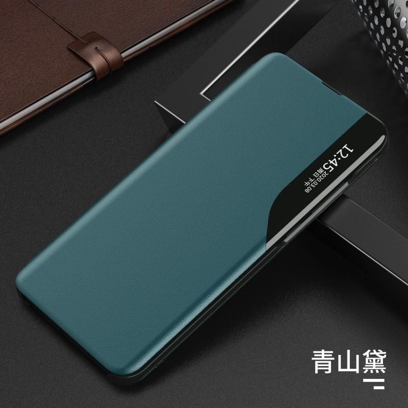 Магнитный чехол-книжка с боковым окошком и подставкой для Galaxy S23 Ultra S22 S21 Note20 A53, тонкий, противоударный, из ПК