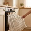 Pastoral Style Kitchen Stove Cover Skirt Handmade Stove Decor Valance Cabinet Curtain  Small Window