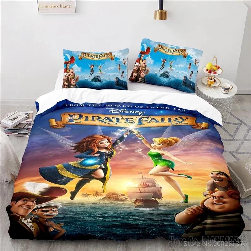 Tinker Bell Fairies 3D Print Duvet Cover Set HD Comforter Cover Bedclothes for Kids Bedding Sets Bedroom Decor
