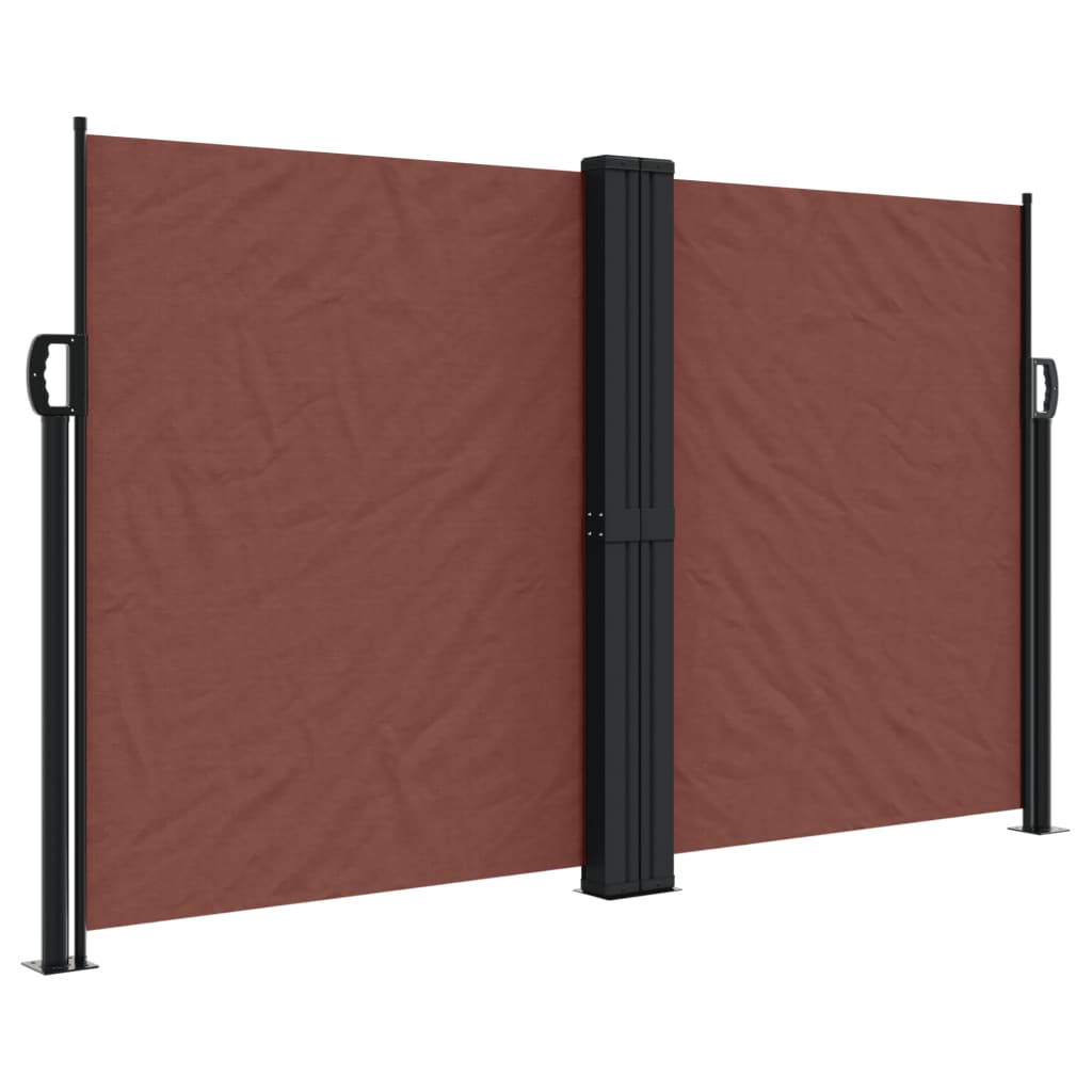 Retractable Side Awning Brown 140 x 600 cm