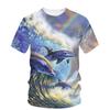 Summer Fashion Funny Dolphin Graphic T Shirts for Unisex New Trend Personality Casual Printed Harajuku O-neck Short Sleeve Tops