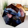 Stitch Themed Travel Umbrella-8 Ribs Automatic Opening and Closing, Portable Folding Design, Compact and Stylish Umbrella