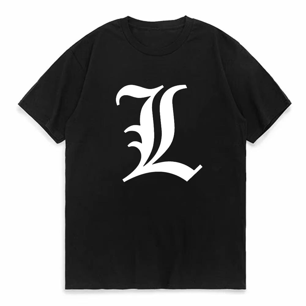 Death Note Tshirt Vintage Loose Oversized Unisex Print Tshirts For Unisex Unisex Fashion Hip Hop Casual Streetwear Fashion Couples