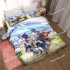 Игровое аниме-постельное белье Genshin Impact Напечатанный комплект постельного белья с наволочкой Пододеяльник Мягкий Односпальный Двуспальный Queen Super King Размеры