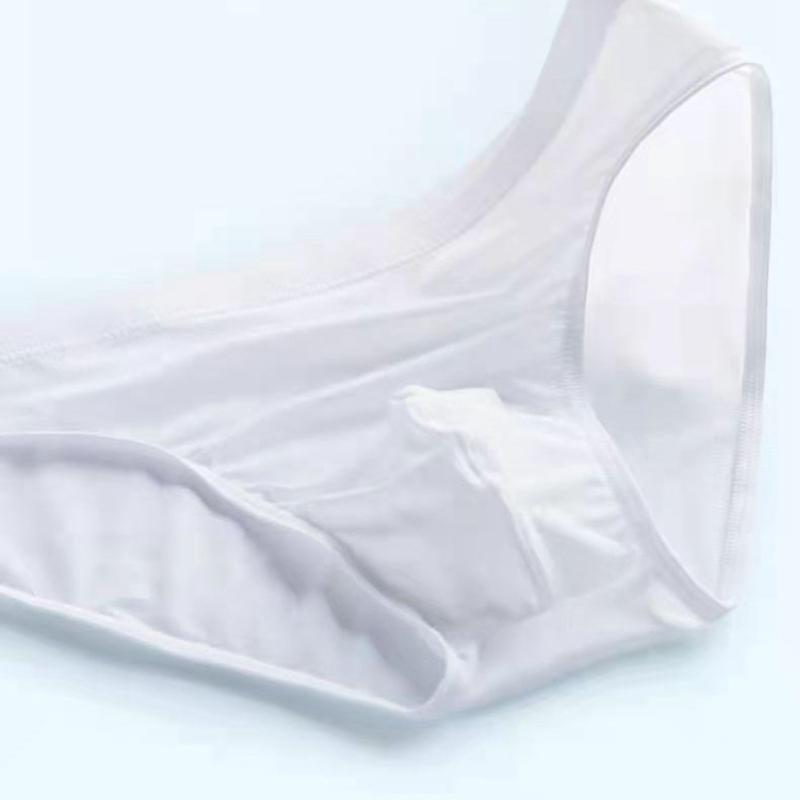 Men's Ice Silk Seamless Briefs Sexy Mid-waist Soft Men's Underwear Candy Color Underwear XL-4XL