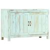Low Sideboard - vidaXL - 110 X 35 X 70 Cm - Solid Mango Wood - 2 Doors - Light Blue