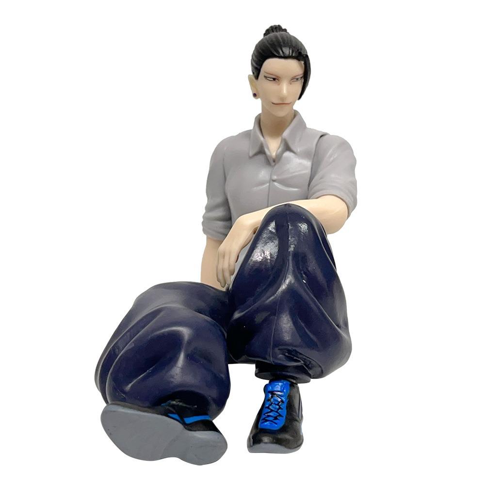 Статуя Сатору Годжо Фигурка Jujutsu Kaisen Гэто Сугуру Сидячая Поза Фигурки Действия Тюремная Сфера Модель Аниме ПВХ Украшение Игрушки