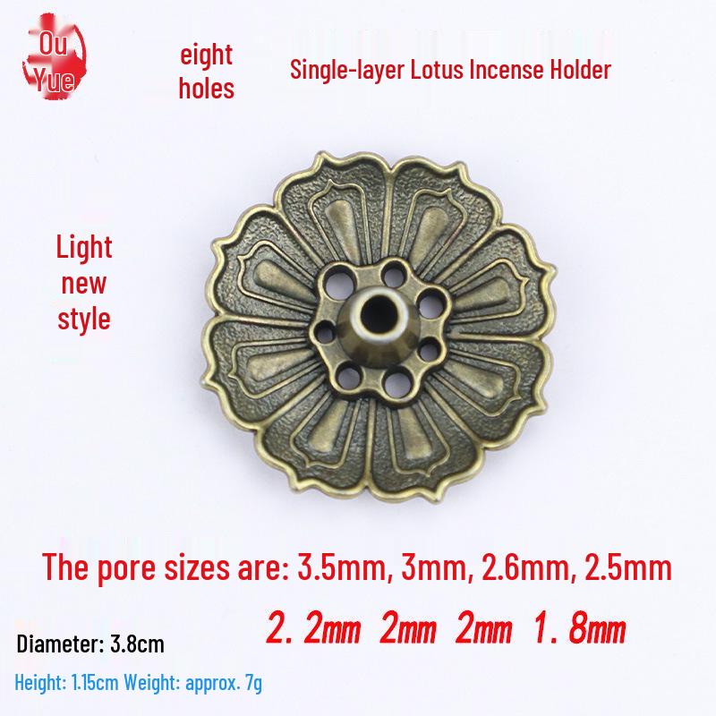 Подставка для благовоний из сплава Ouyue Lotus: Ароматерапевтическая проволочная горелка Zen