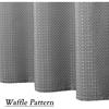 WEST LAKE Waffle Weave Grey Shower Curtain Ombre Water Resistant Hotel Spa Bathroom Decorative Shower Curtain with Grommet No Hook Machine