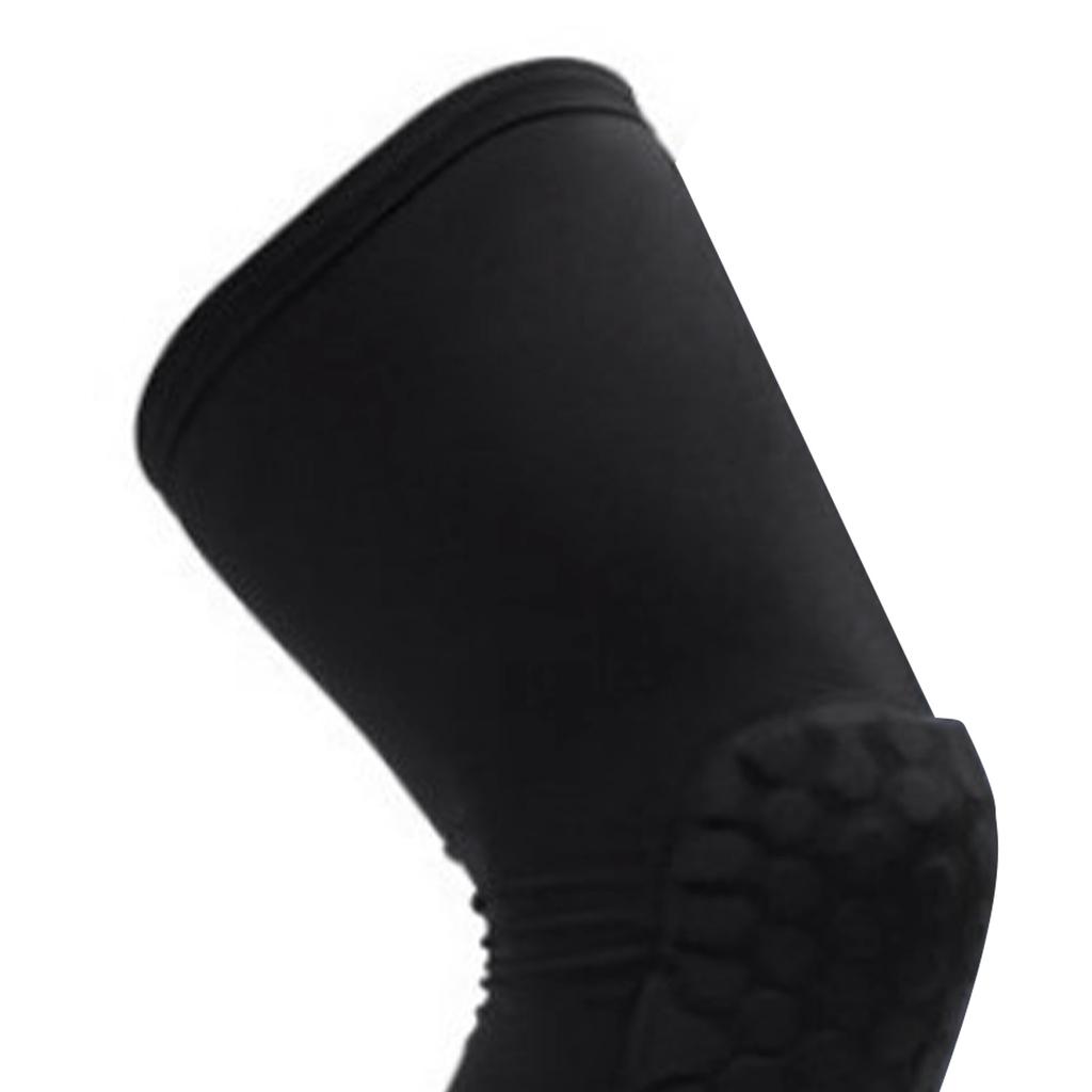 2шт наколенник унисекс удлиненный сотовый антистолкновительный компрессионный наколенник для баскетбола