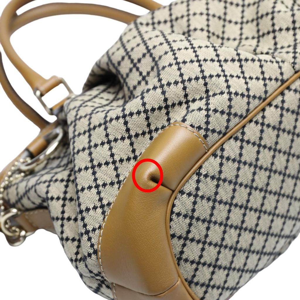 GUCCI Diamante Tote Bag canvas Beige x brown Women 247902 Used