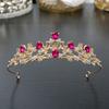 Exquisite Fashion Crystal Children Princess Crown Headpiece Girls Crown Birthday Hair Ornament Girls Stage Performance Headpiece