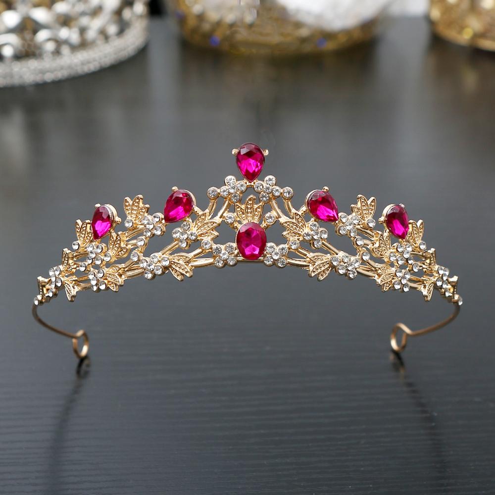 Exquisite Fashion Crystal Children Princess Crown Headpiece Girls Crown Birthday Hair Ornament Girls Stage Performance Headpiece