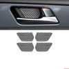 Carbon Fiber Car Door Handle Bowl Decorate Cover Trim Decal Sticker for Hyundai Sonata 2015 2016 2017 Interior Accessories