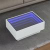 VidaXL Coffee Table with White LED 70x50x30 Cm Engineered Wood, Side Table, Living Room Table, Side Table, End Table 847511