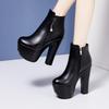 15cm Small Size 32-43 Sexy Extreme Block High Heels Shoes Women Boots Winter 2025 Thick Platform Boots Ankle Botas Model Office