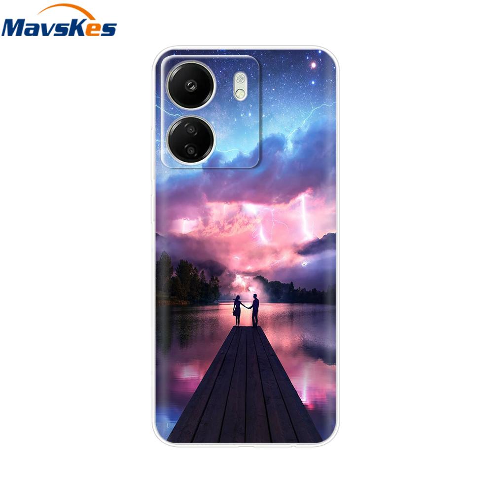 For Xiaomi Redmi 13C 4G Case New Painted Silicone Back Cover For Redmi 13C Soft Clear TPU Phone Case For Redmi 13C 5G Redmi13C