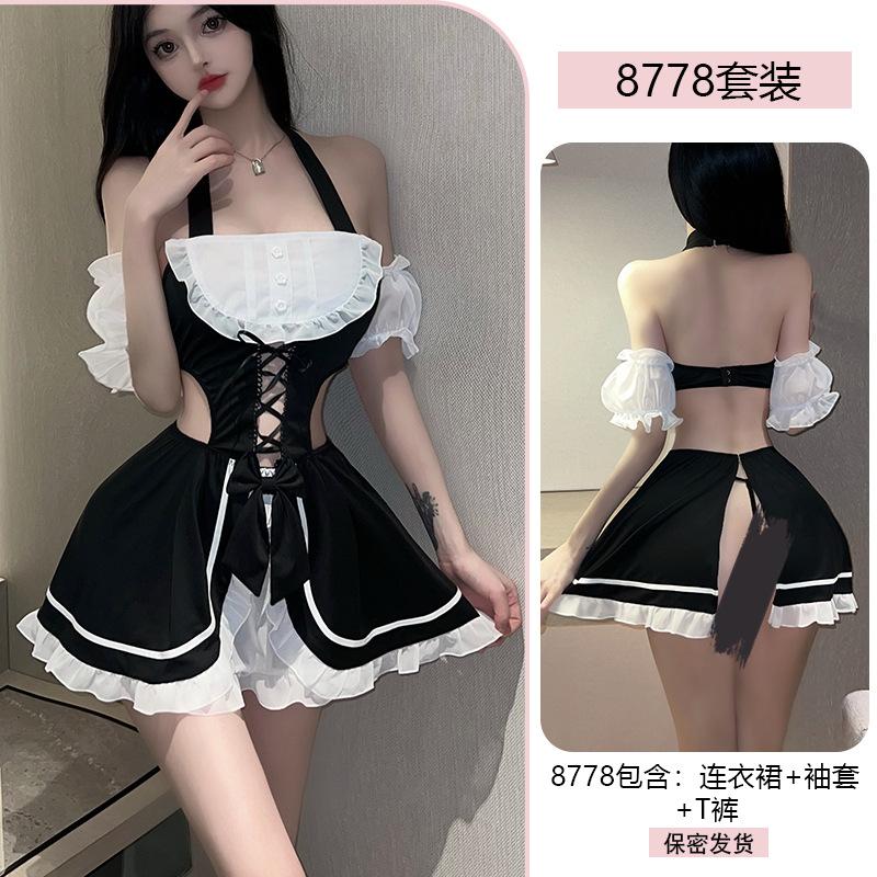 Original Erotic Lingerie, sexy maid Dress, Hot and seductive 2D role-playing maid Uniform set