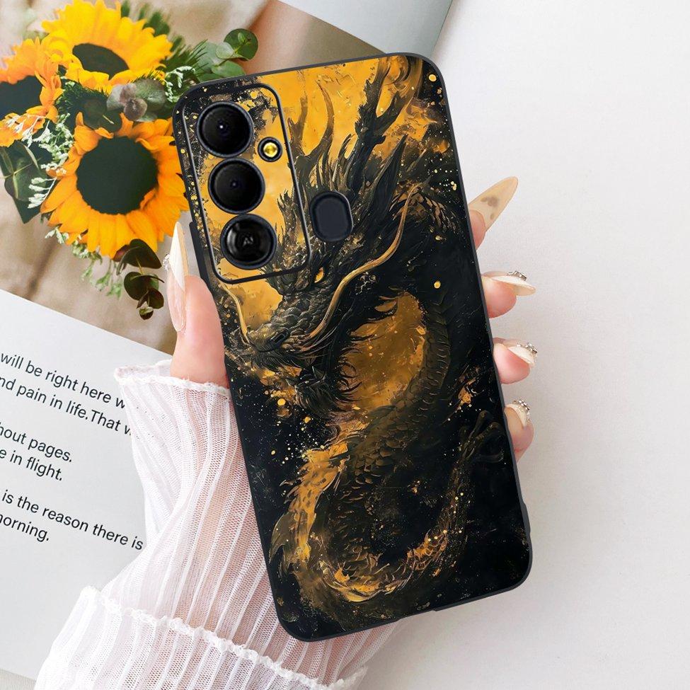 Чехол для телефона Tecno Pop 6 Go Чехол BE6j Силиконовый Милый Кот Модный Забавный Расписной Корпус Для Tecno Pop 6 Go